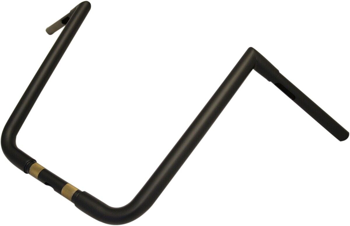 LA Choppers 1 1/4" Big Twin Peaks Handlebars 16" Flat Black LA-7360-16M