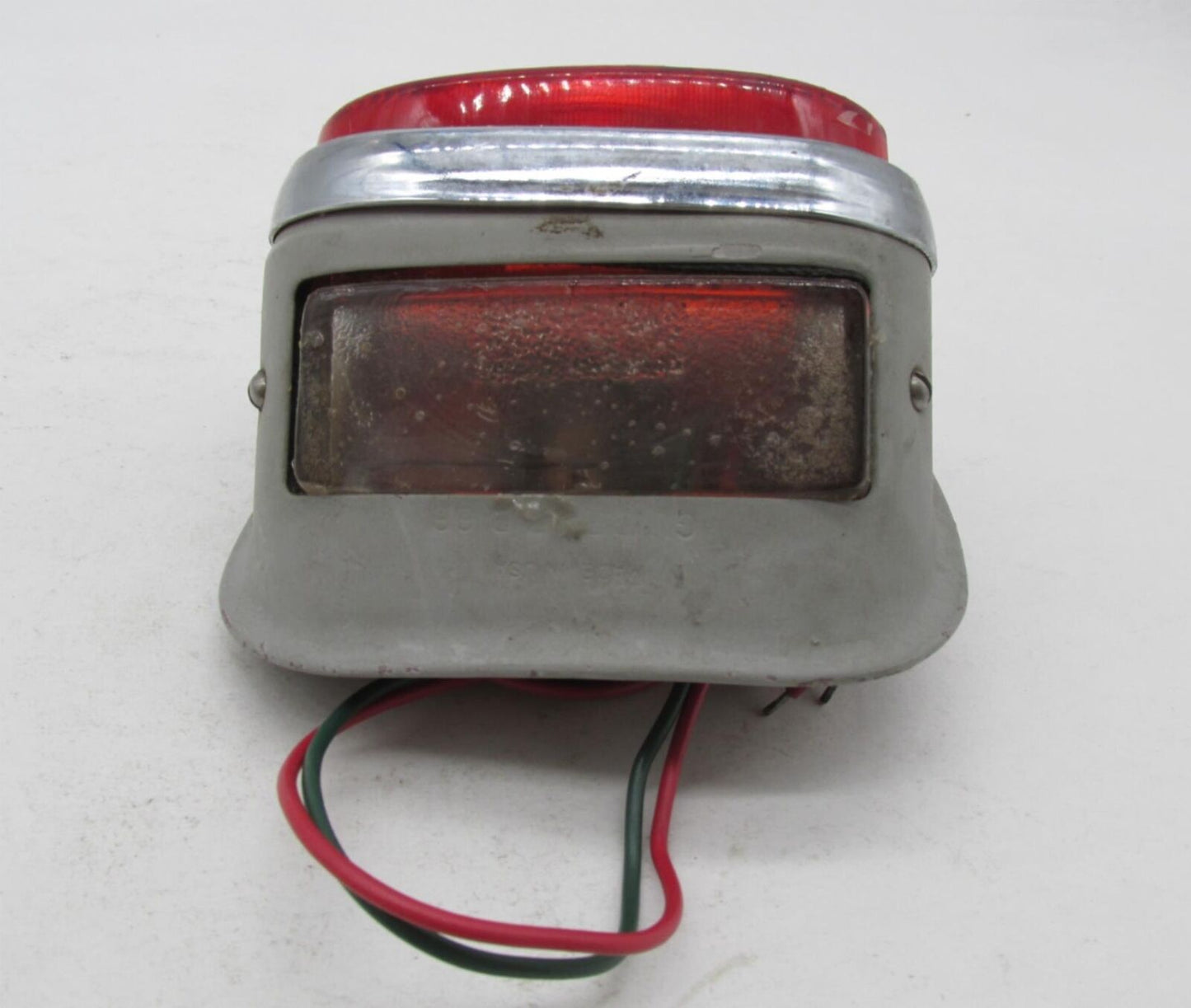 Harley Guide 97 Ironhead Shovelhead Taillight with Clear Upper Glass Lens