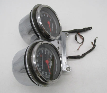 Harley-Davidson Genuine Chrome Dual Gauge Speedo & Tach Gauge Clock Assembly