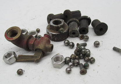 Mixed Lot of Vintage Triumph BSA Hardware Petcock Bearings Nuts Screws