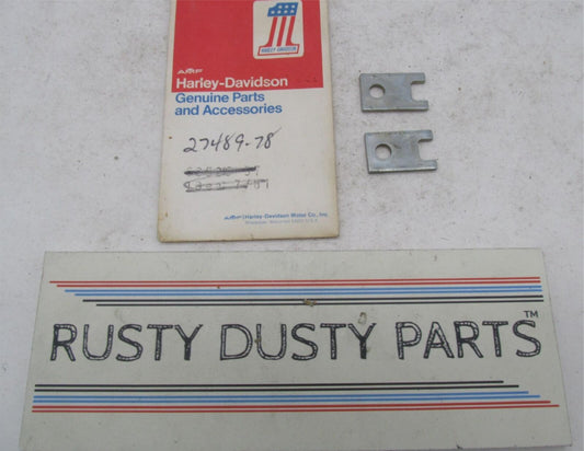 Lot of 2 Harley-Davidson Genuine NOS FL FX Carb Retaining Plates 27489-78