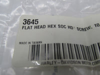 Lot of 6 Harley Davidson Genuine NOS Flat Head Hex Screw 3645