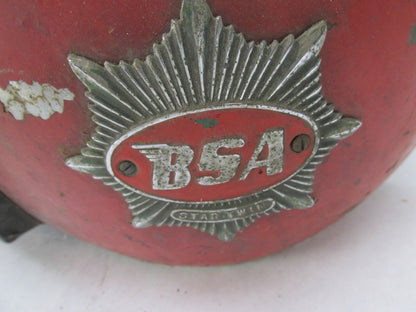 Vintage BSA British Motorcycle Red Gas Fuel Petrol Tank