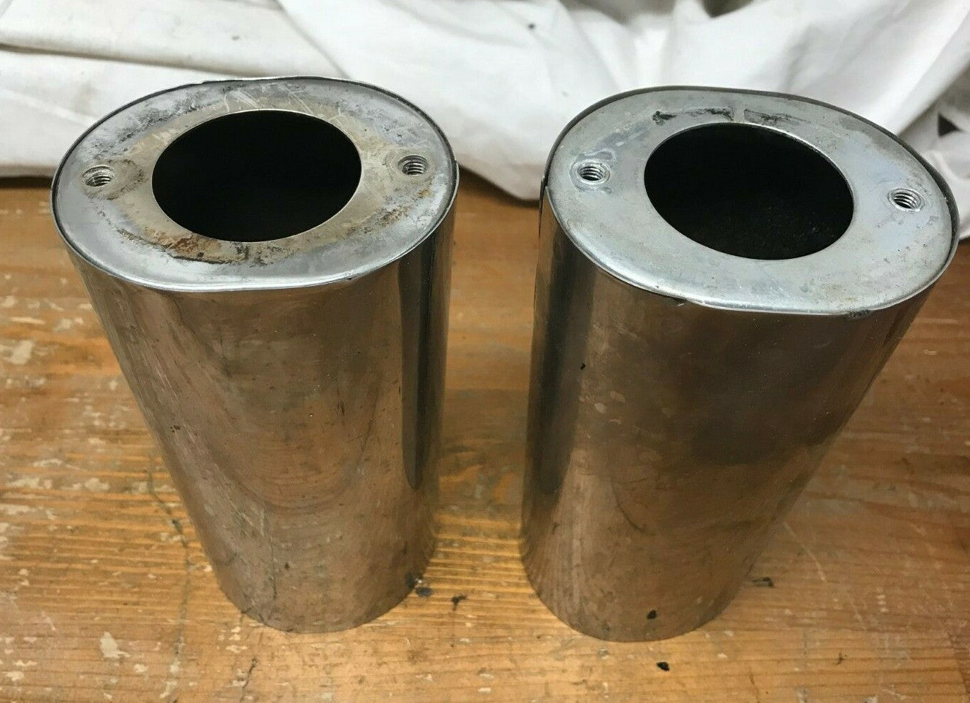 Harley Davidson chrome lower fork tube extended covers touring HD Nice