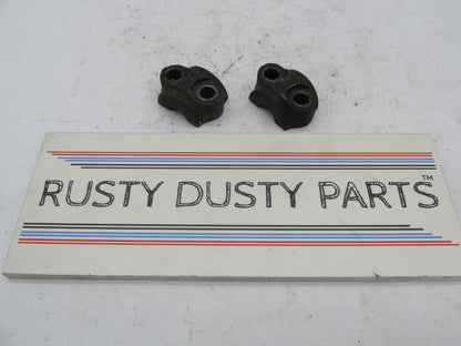 Pair of Vintage Triumph BSA Early Pre Unit Front Axle Fork Covers Clamps