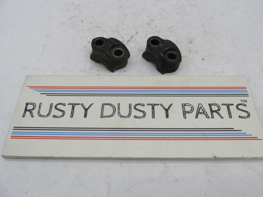 Pair of Vintage Triumph BSA Early Pre Unit Front Axle Fork Covers Clamps