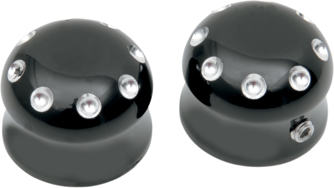 Covingtons Axle Caps Gloss Black Powdercoat - Front C0010-B