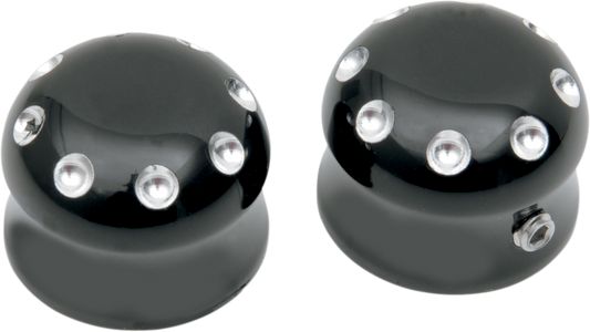 Covingtons Axle Caps Gloss Black Powdercoat - Front C0010-B