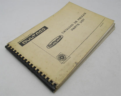 Bultaco Original Factory 1971 Campera Parts Catalog List Book Manual 21.32-117-1