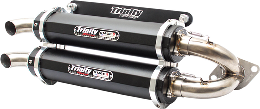 TRINITY RACING Stage 5 Slip On Mufflers Black TR-4118S-BK