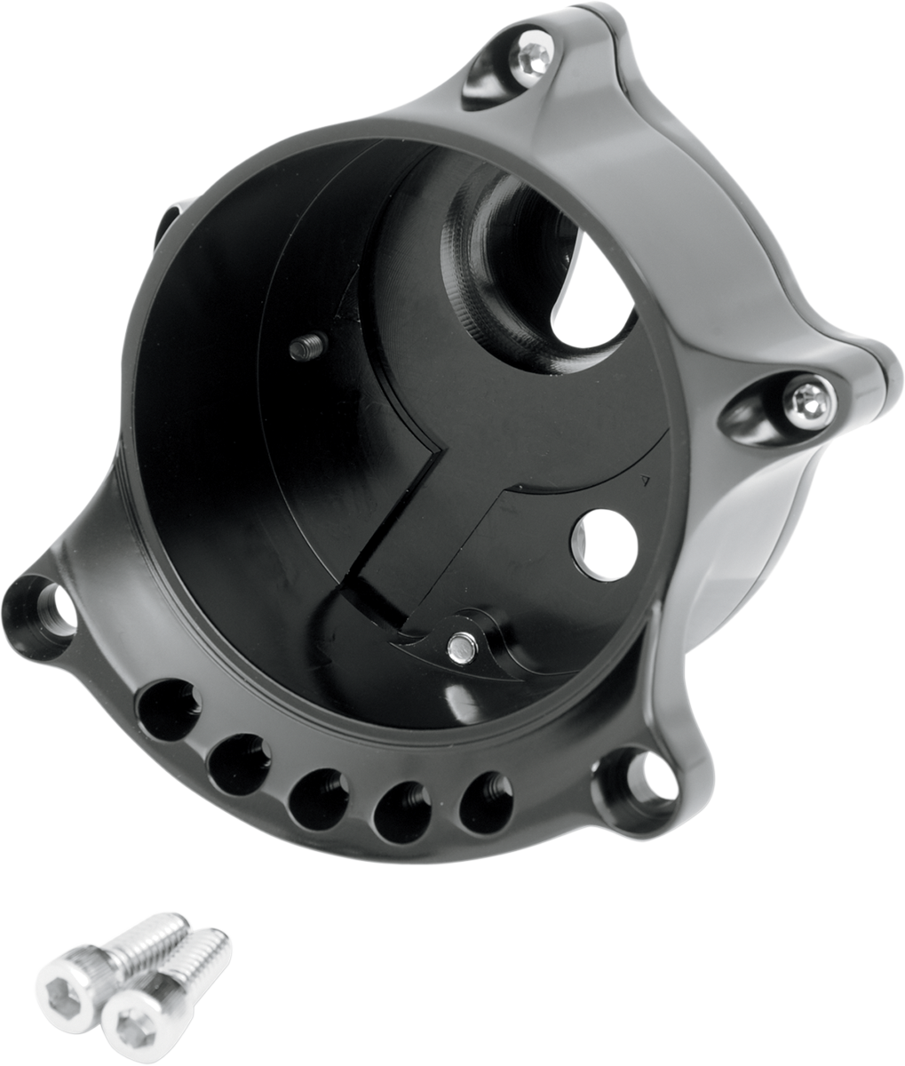 Roland Sands Design Cafe Gauge and Headlight Relocator Black Anodize 0207-2001-B