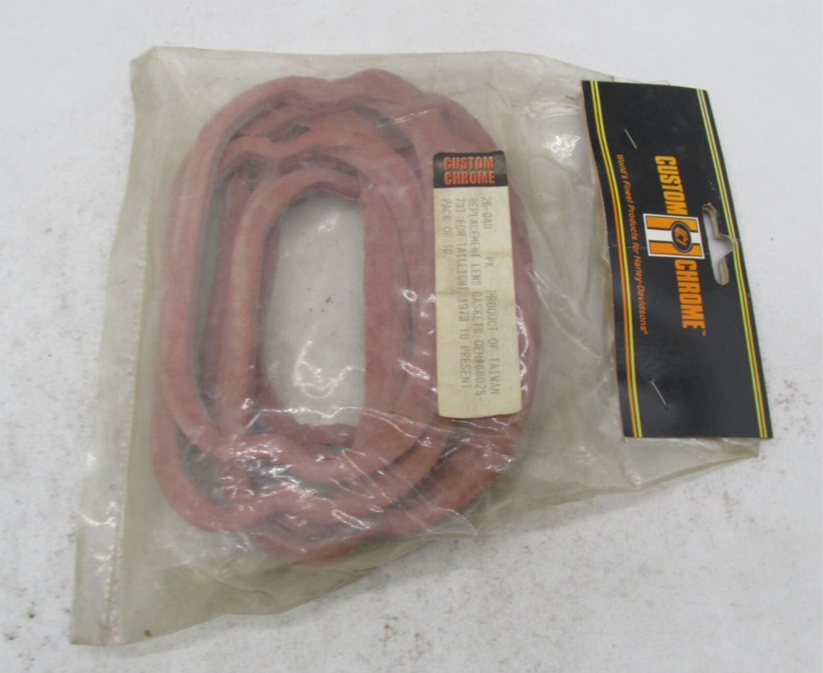Lot of 7 Harley Davidson Custom Chrome Replacement Lens Gaskets 26-040 68025-73T
