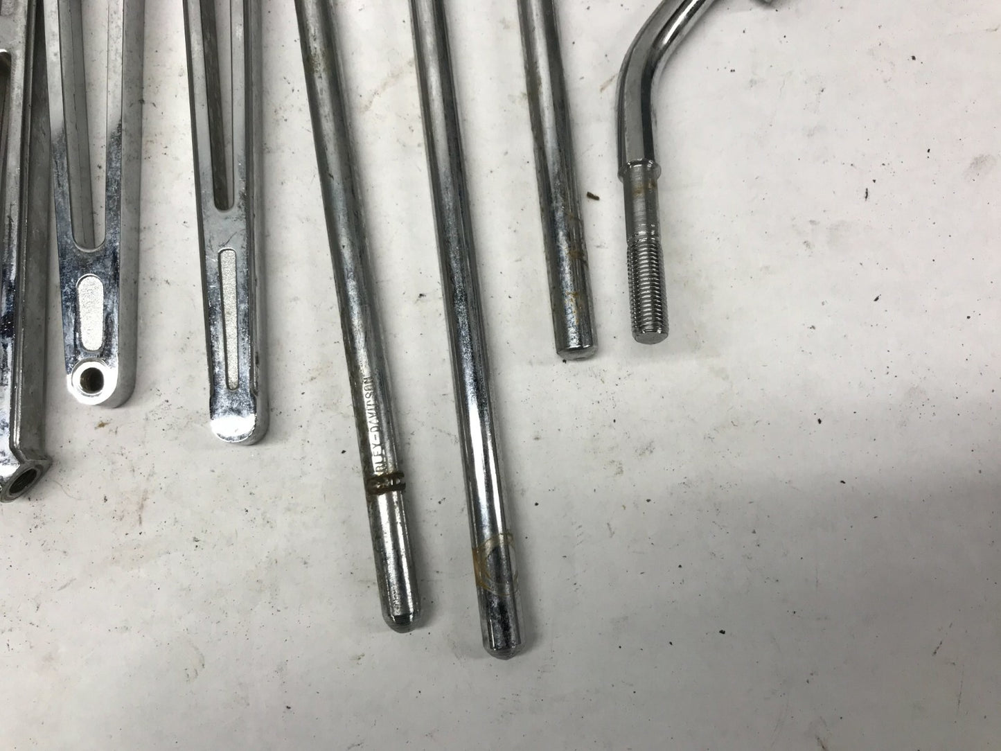 Mixed Lot Harley Davidson Mirrors Stems Chrome Slotted Custom