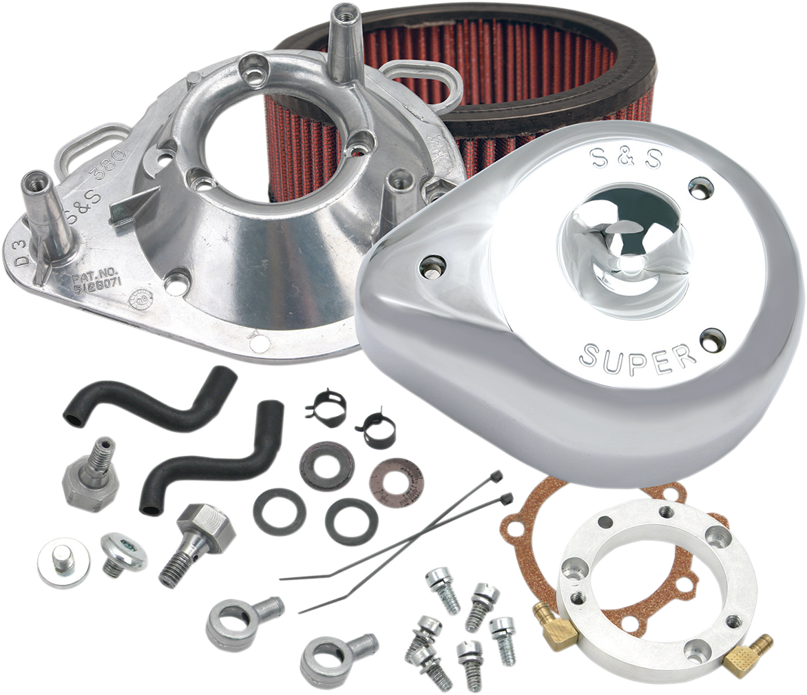 S & S Cycle Teardrop Air Cleaner Kit Chrome 170-0303B