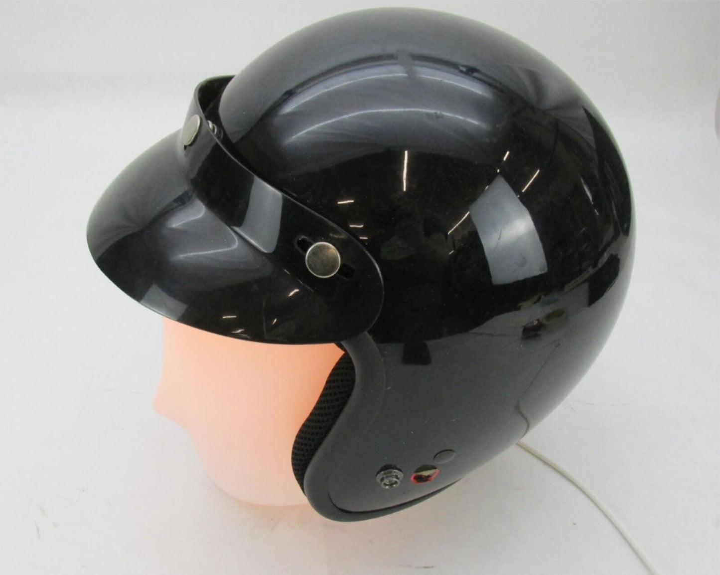 HCI New Black Half Face Size Large L Motorcycle Helmet