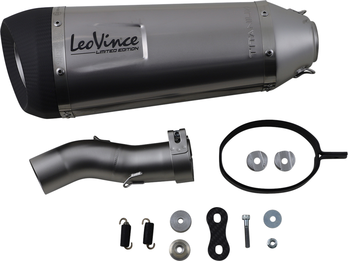 Leo Vince Factory S Slip-On Mufflers Carbon Fiber/Titanium Look 14249ST