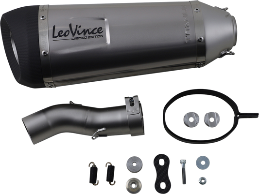 Leo Vince Factory S Slip-On Mufflers Carbon Fiber/Titanium Look 14249ST