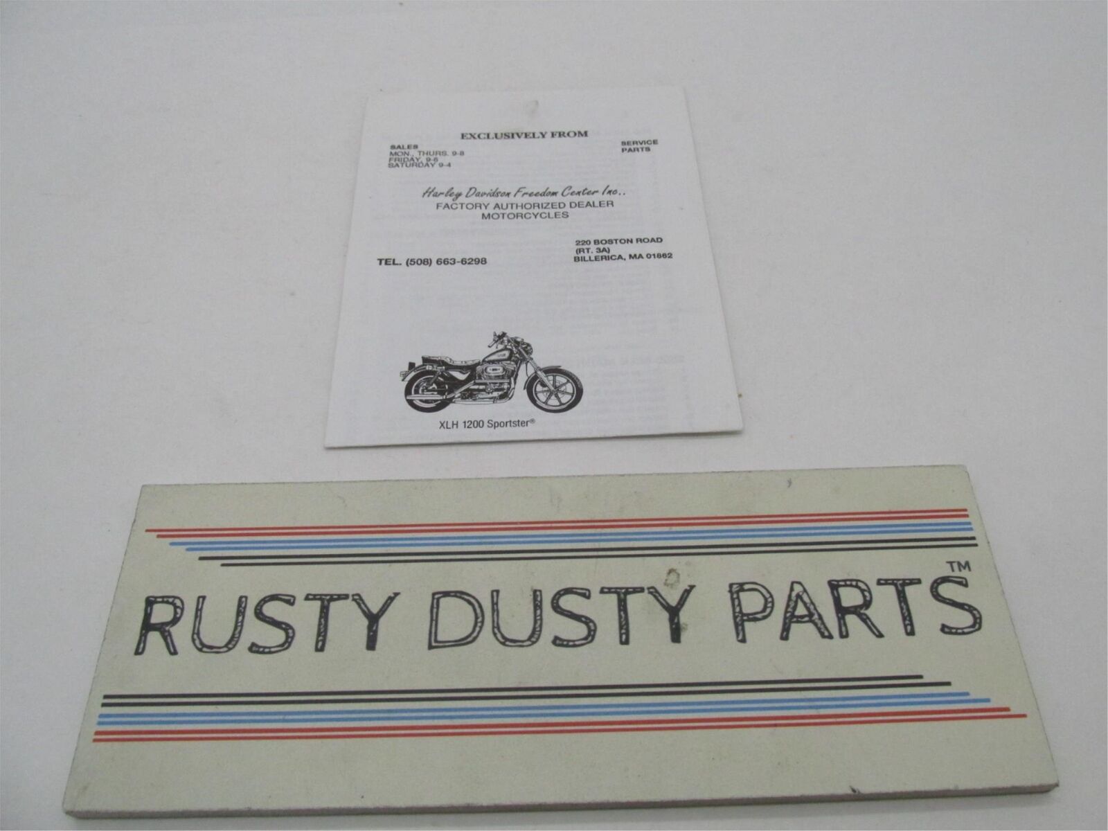 Harley-Davidson 1200 Sportster Service Maintenance Schedule Sales Booklet
