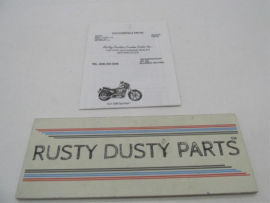 Harley-Davidson 1200 Sportster Service Maintenance Schedule Sales Booklet