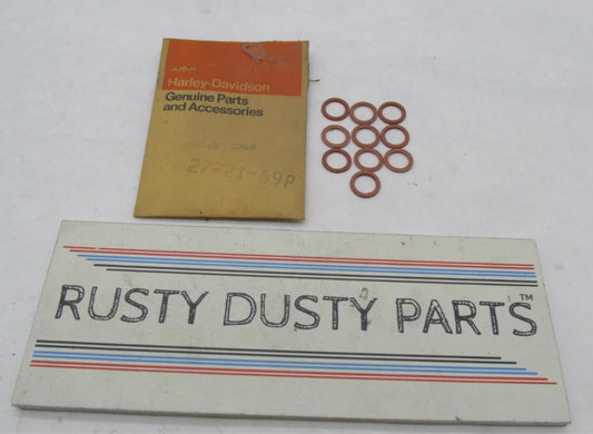 Lot of 10 Harley-Davidson Genuine NOS Aermacchi Carburetor Gasket Seal 27721-69P