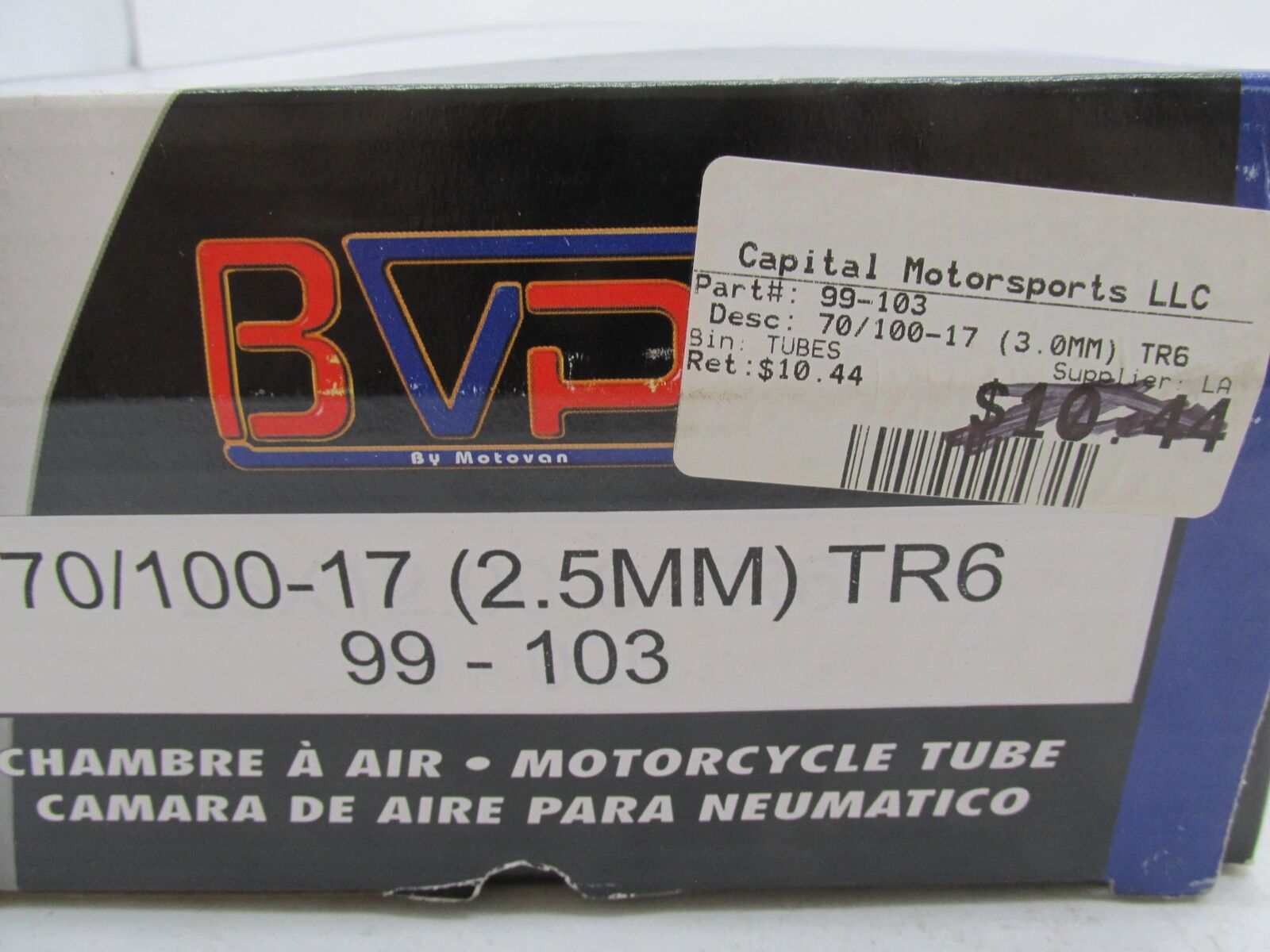 BVP Motorcycle Harley Wheel Inner Tire Tube 70/100-17 2.5MM TR6