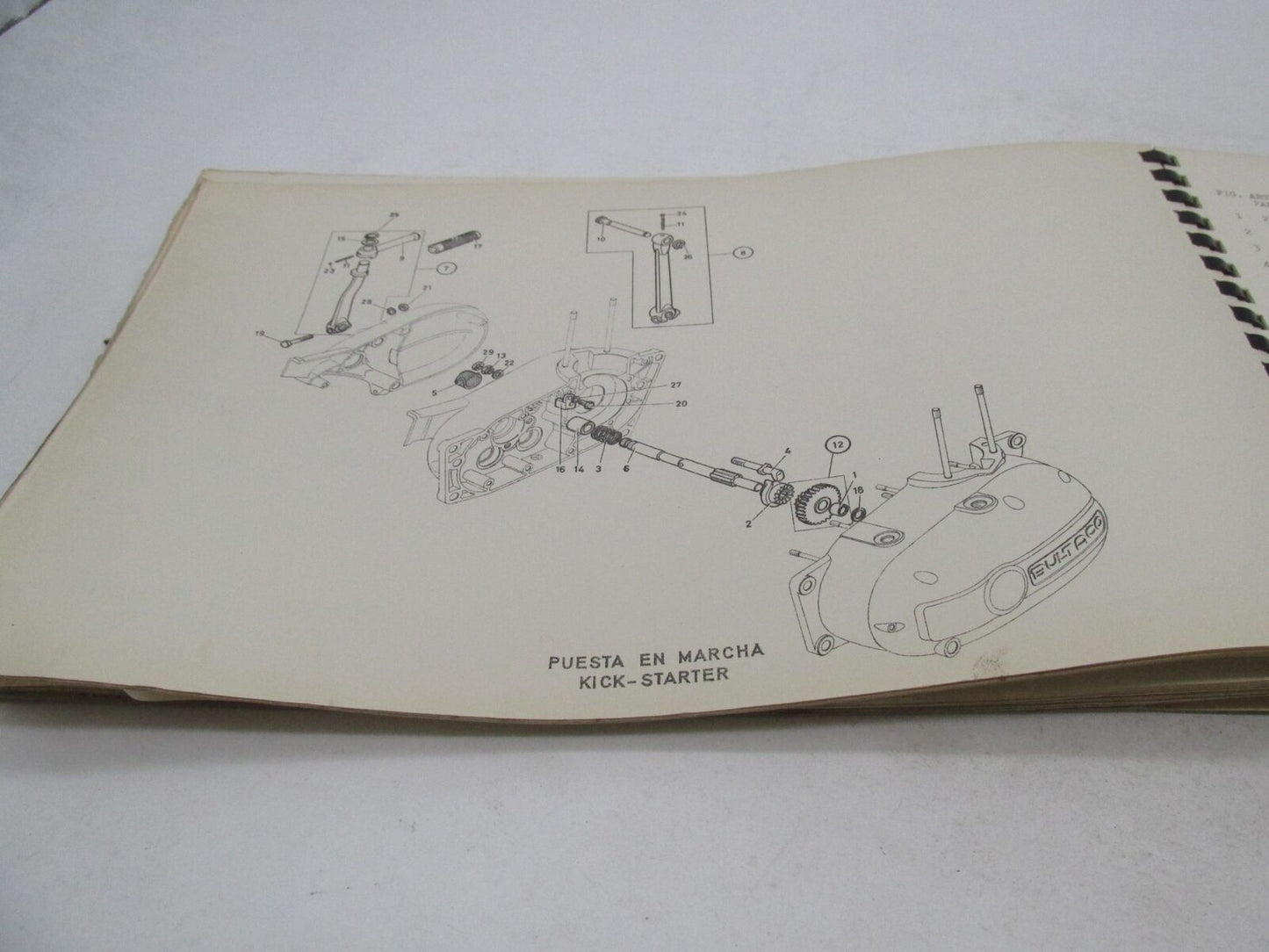 Bultaco Original Factory 1970 Lobito Mk3 Motorcycle Catalog Parts List Book