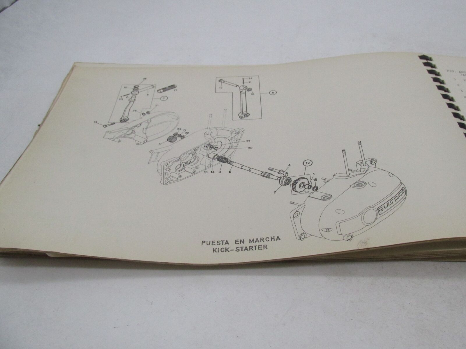 Bultaco Original Factory 1970 Lobito Mk3 Motorcycle Catalog Parts List Book