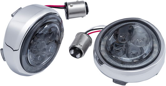 CIRO LED Lighted Fang Signal Light Inserts Chrome - Smoke 45601