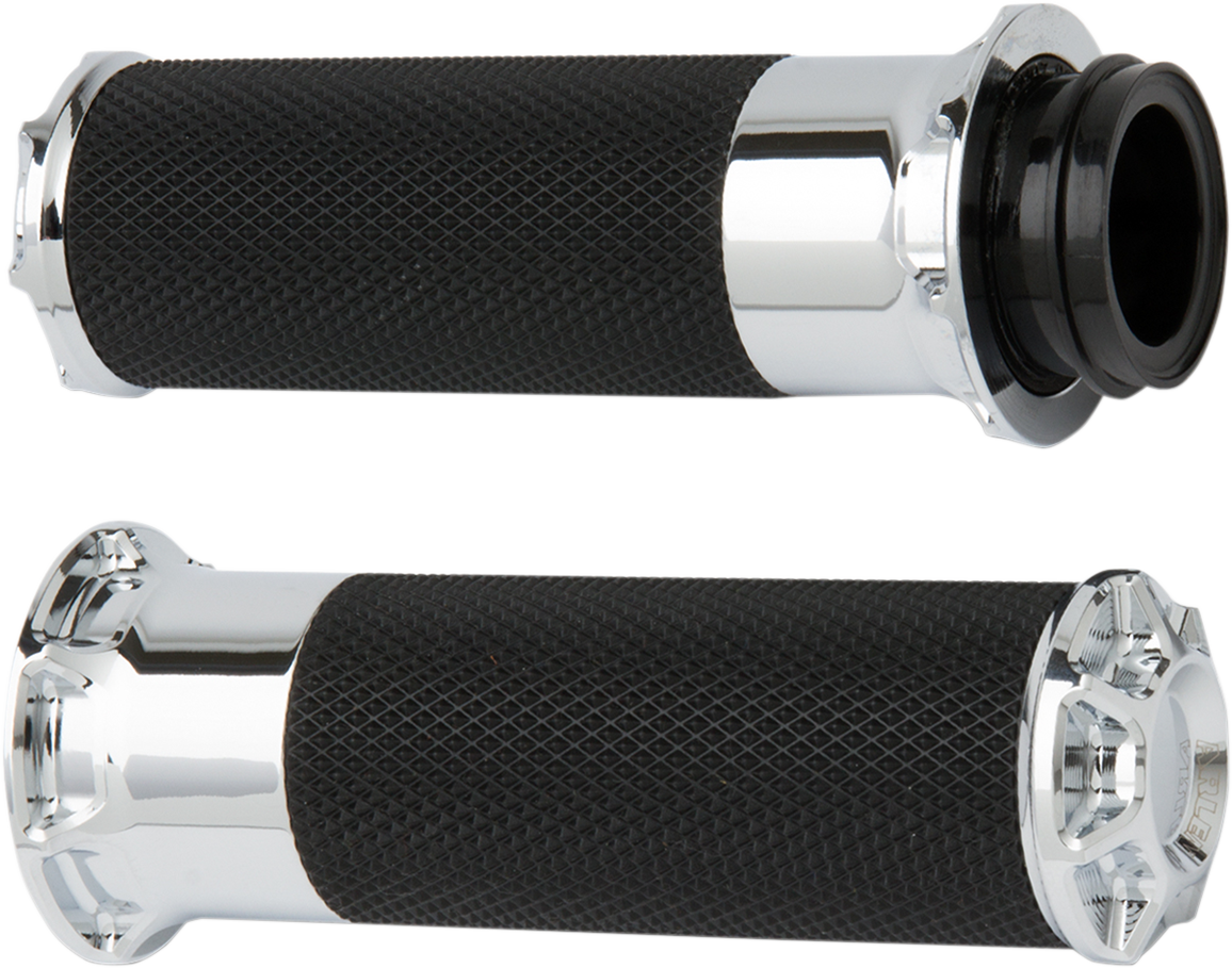 Arlen Ness Cable Style Fusion Series Grips Chrome Bevelled 07-330