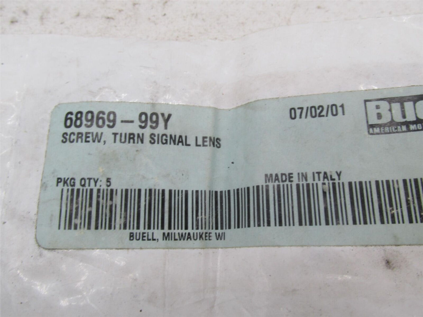 Pack of 5 Harley Buell Genuine NOS Turn Signal Lens Screws 68969-99Y