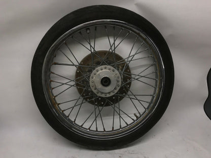 Harley Dyna 21in Front Wheel Rim T21-2.15 TLA w/ Tire & Rotor 44138-95