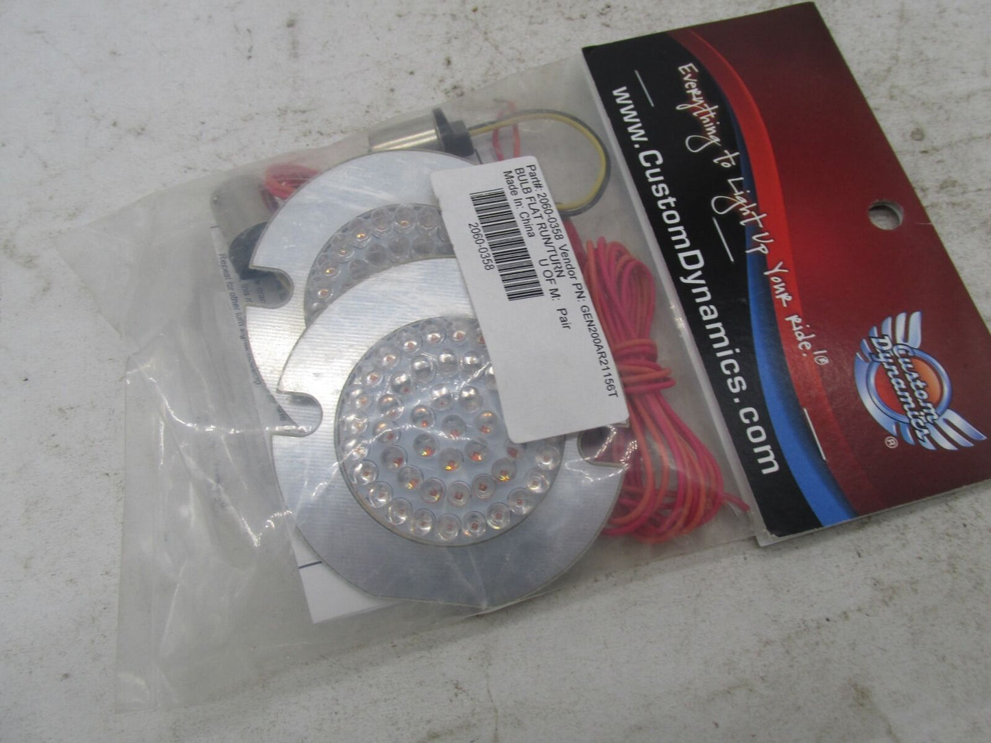 Pair of Harley Davidson Custom Dynamics Bulb Flat Run/Turn 2060-0358