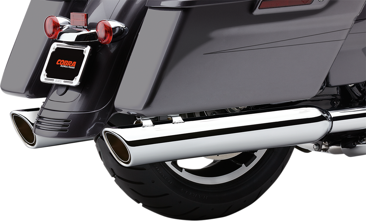 Cobra 4" Twins Slip-On Mufflers for Touring Models 6106