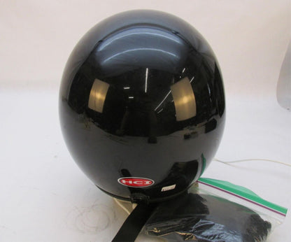HCI New Black Half Face Size Large L Motorcycle Helmet