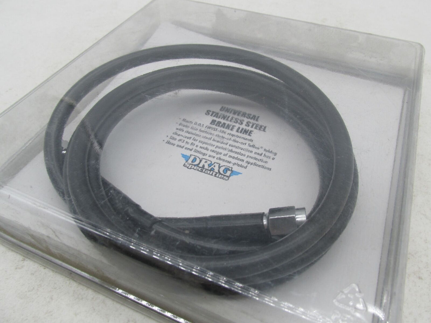 Drag Specialties 61" Stainless Steel Universal Black Coated Brake Line 1741-2735