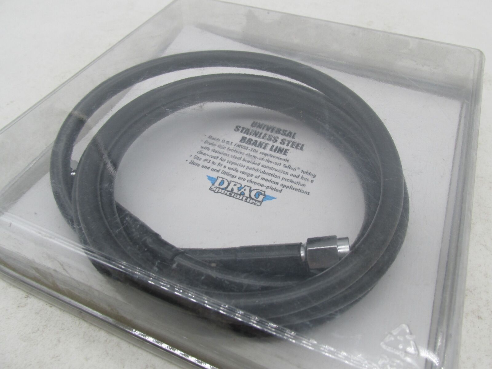 Drag Specialties 61" Stainless Steel Universal Black Coated Brake Line 1741-2735