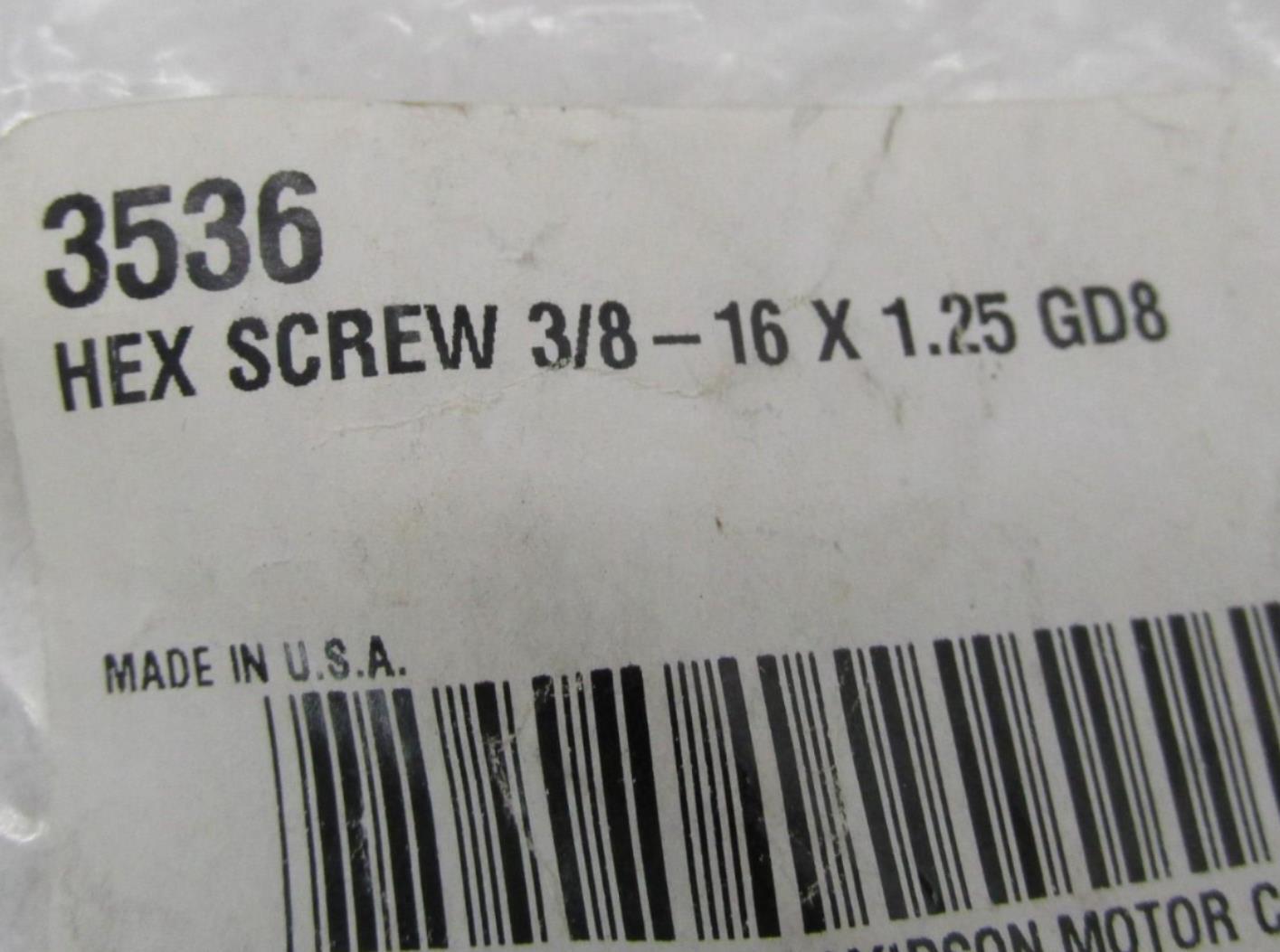 Harley-Davidson Genuine NOS Touring Hex Screw 3/8"-16 1.25 3536