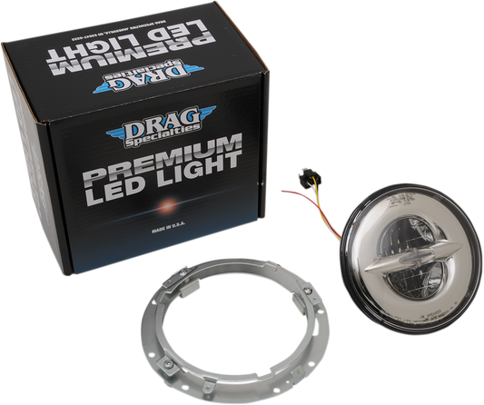 Drag Specialties Premium 7" Reflector Style LED Headlamp Chrome 2001-1788