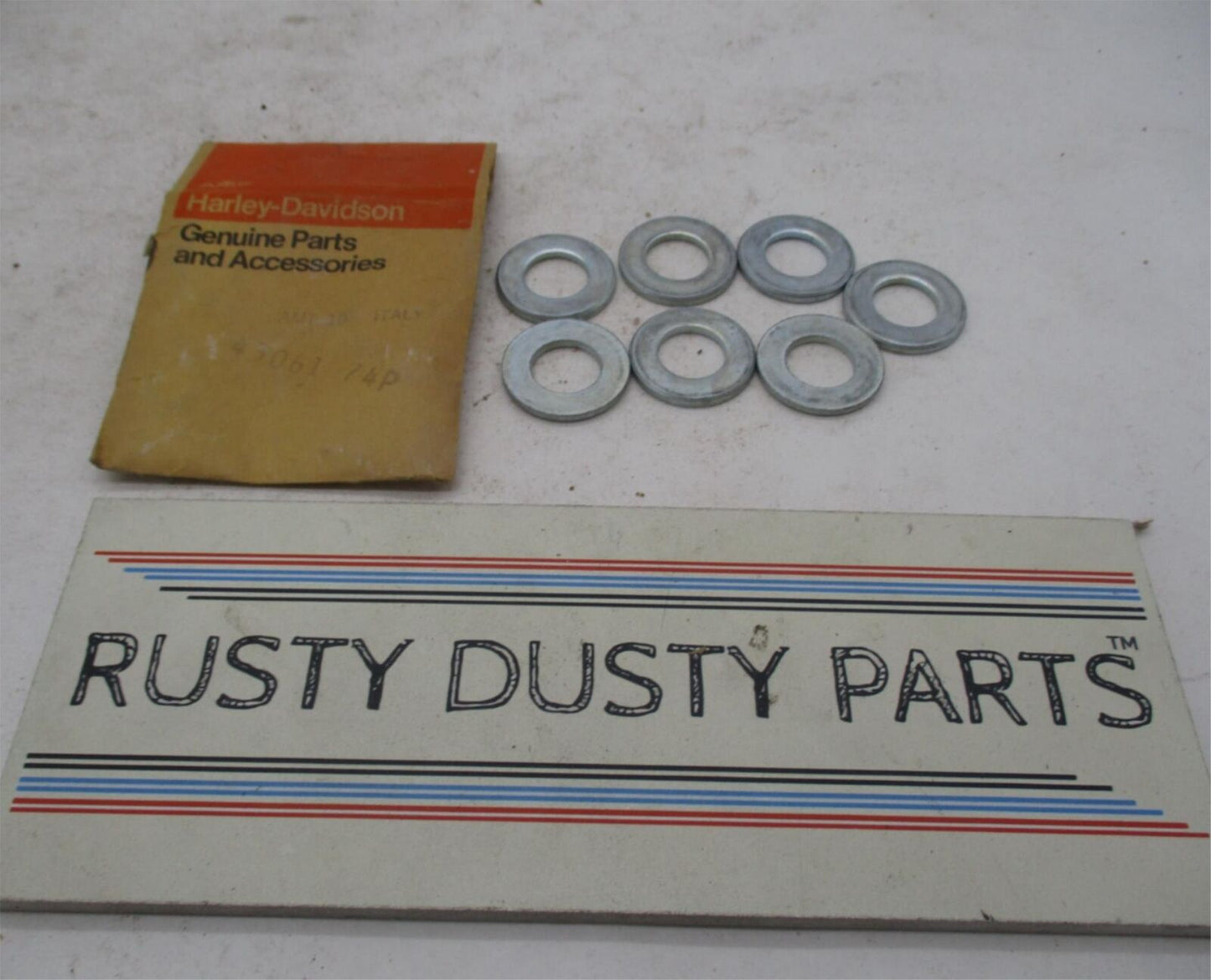 Lot of 7 Harley-Davidson Genuine NOS Aermacchi Front Axle Washers 43061-74P