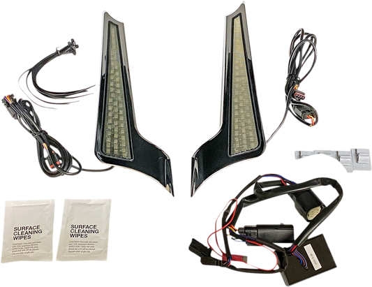 Custom Dynamics Dual Color Fascia LED Panel Lights Chrome CD-FASCIADCBCMC