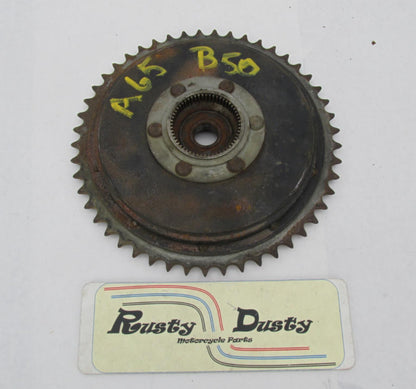 Vintage Original BSA A65 B50 Rear Wheel Drum Brake Plate and Sprocket