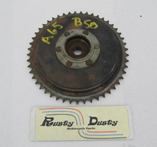 Vintage Original BSA A65 B50 Rear Wheel Drum Brake Plate and Sprocket