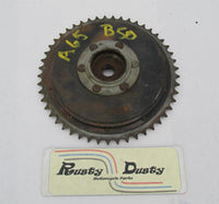 Vintage Original BSA A65 B50 Rear Wheel Drum Brake Plate and Sprocket