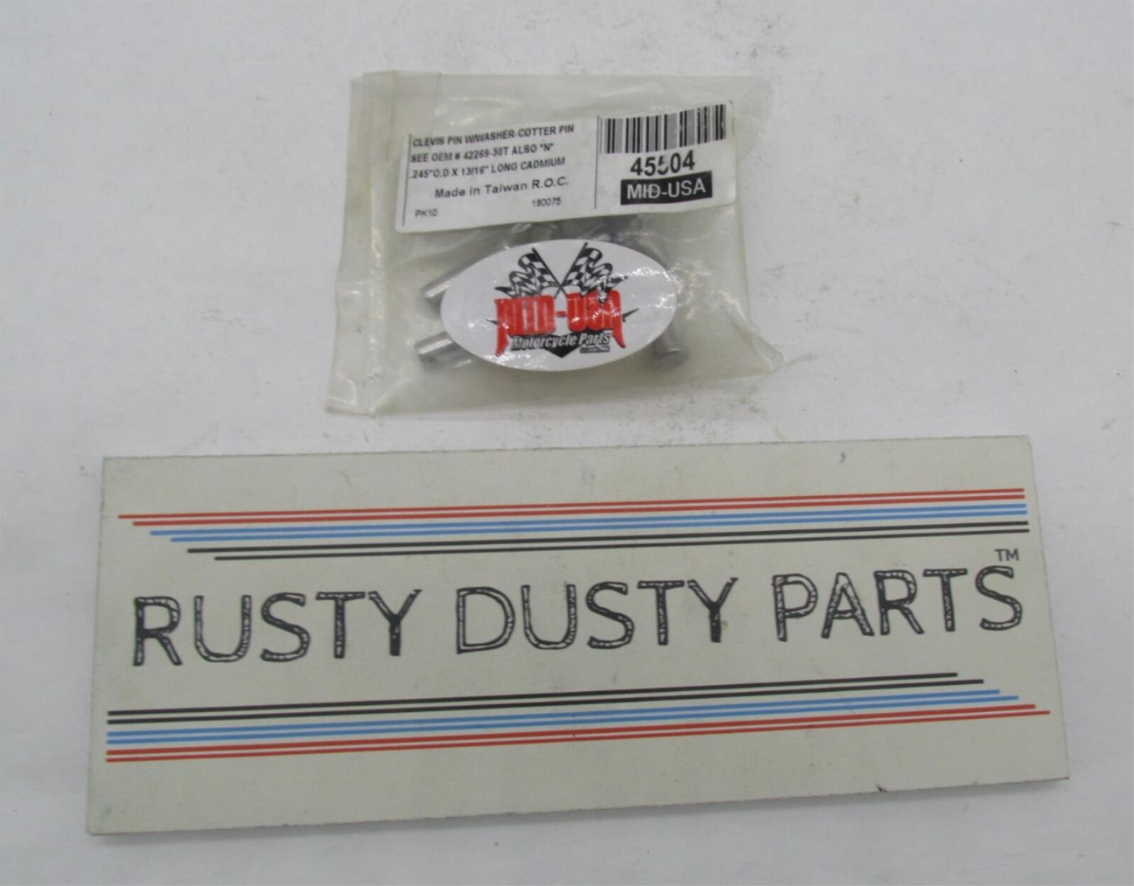 Lot of 9 Harley Davidson Clevis Pins w/  Washer Cotter Pin 45504 42269-30T