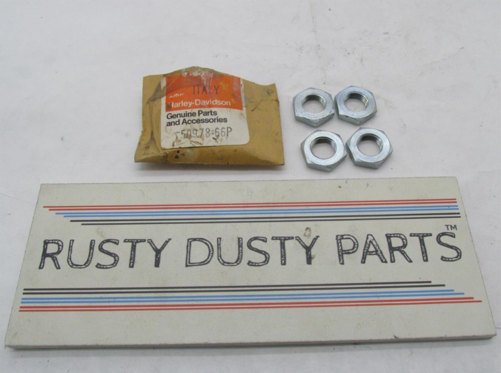 Lot of 4 Harley-Davidson Genuine NOS Aermacchi Fork Pivot Bolt Nuts 50978-66P