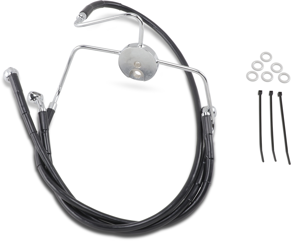 Drag Specialties Extended Stainless Steel Front Brake Line Kit 1741-2521