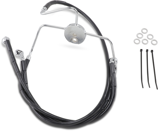 Drag Specialties Extended Stainless Steel Front Brake Line Kit 1741-2521