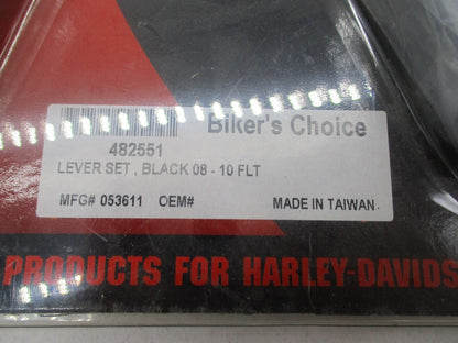 Harley Davidson Biker's Choice 08-10 FLT Black Hand Control Lever Set 053611