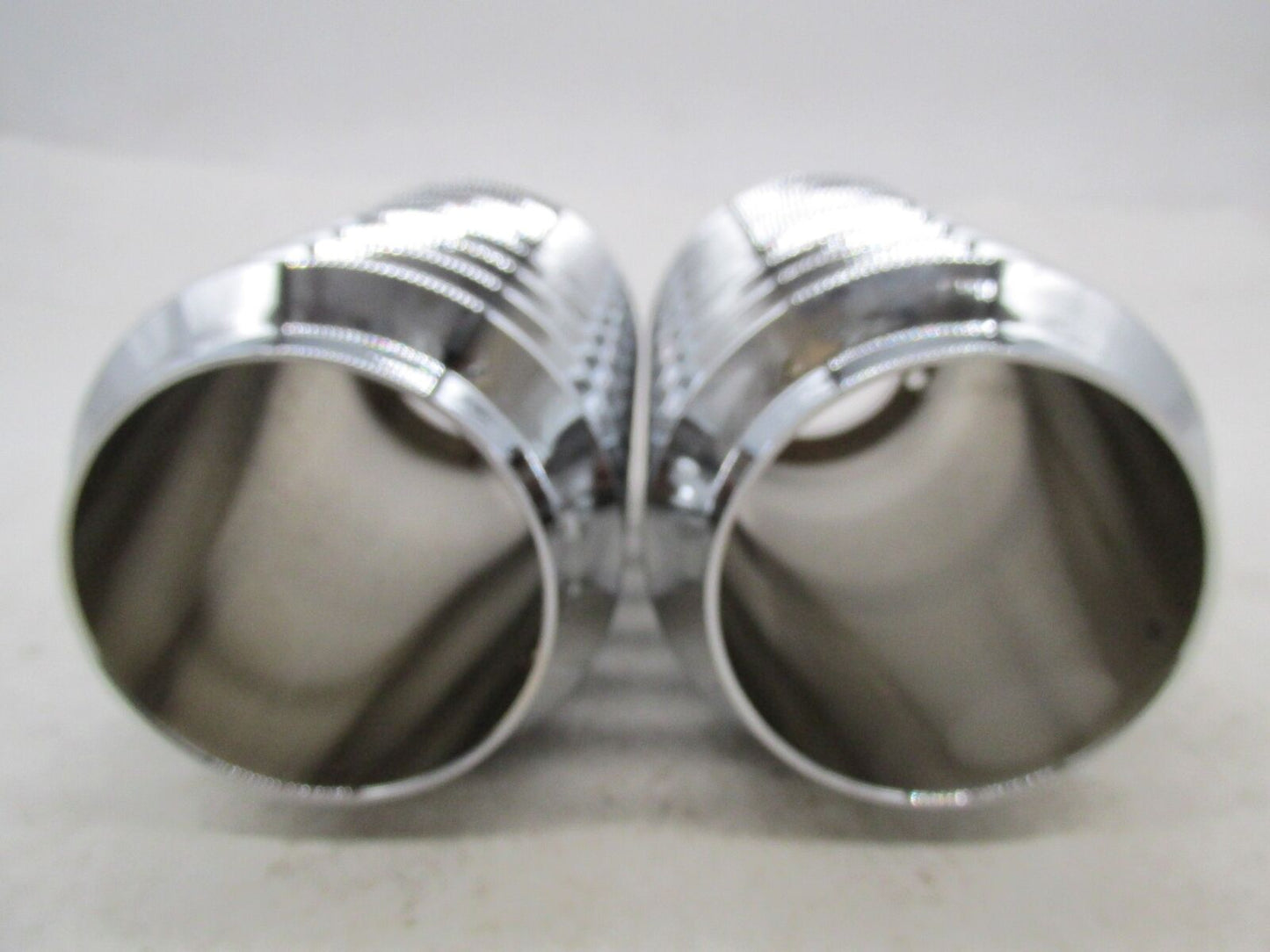 Pair of Harley Retro Vintage Look Touring 55MM Chrome Fork Covers Gaiters