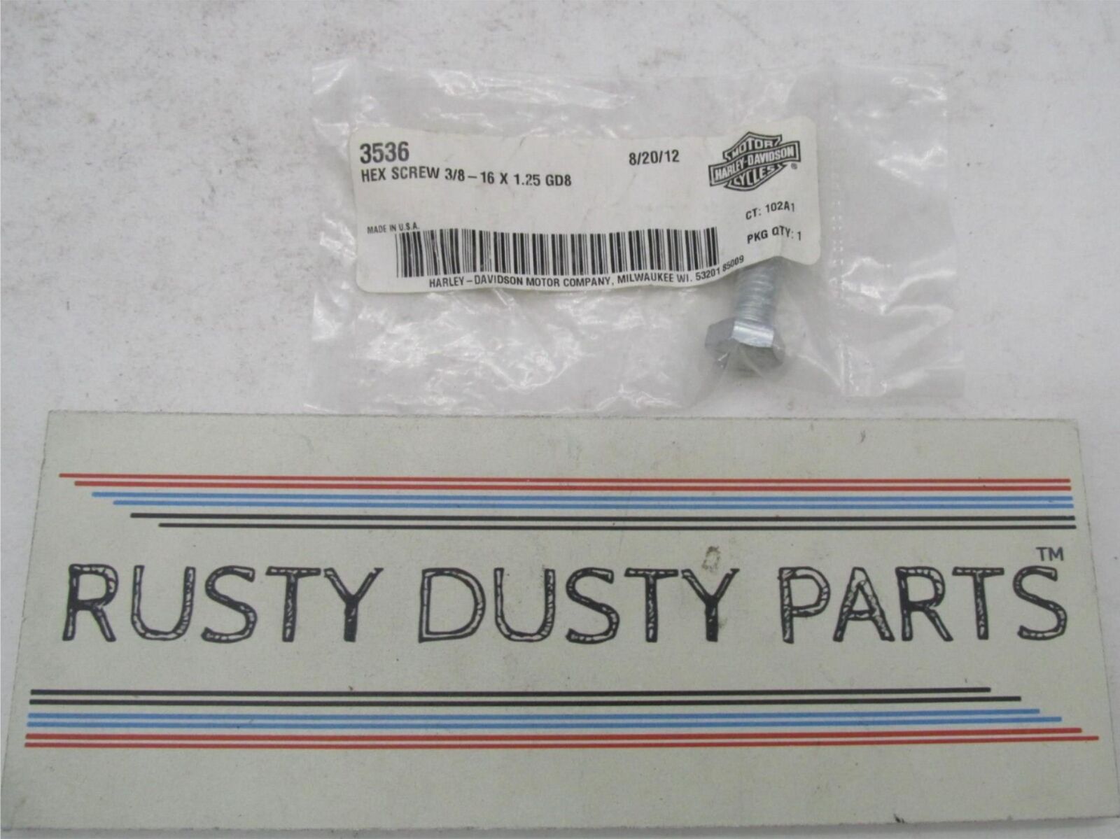 Harley-Davidson Genuine NOS Touring Hex Screw 3/8"-16 1.25 3536